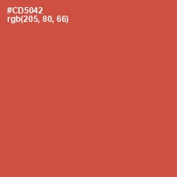 #CD5042 - Fuzzy Wuzzy Brown Color Image