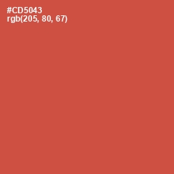 #CD5043 - Fuzzy Wuzzy Brown Color Image