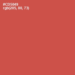 #CD5049 - Fuzzy Wuzzy Brown Color Image
