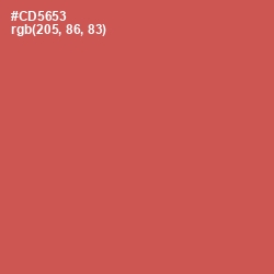 #CD5653 - Fuzzy Wuzzy Brown Color Image