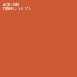 #CD5A33 - Flame Pea Color Image