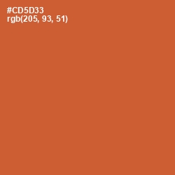 #CD5D33 - Flame Pea Color Image