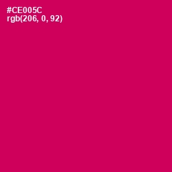 #CE005C - Razzmatazz Color Image