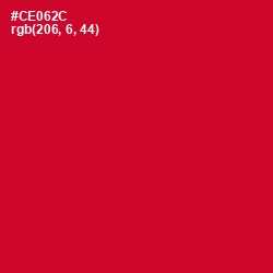 #CE062C - Crimson Color Image