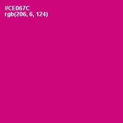 #CE067C - Razzmatazz Color Image