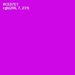 #CE07E7 - Magenta / Fuchsia Color Image