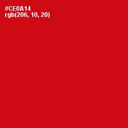 #CE0A14 - Monza Color Image