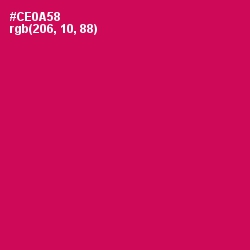 #CE0A58 - Razzmatazz Color Image