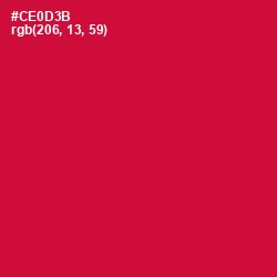 #CE0D3B - Crimson Color Image