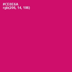 #CE0E6A - Razzmatazz Color Image