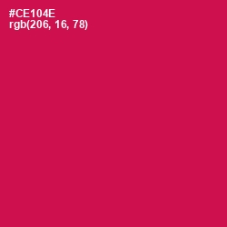 #CE104E - Maroon Flush Color Image
