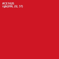 #CE1625 - Cardinal Color Image