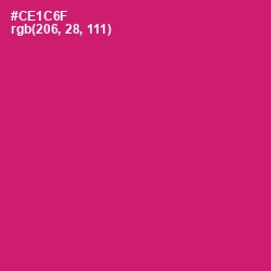 #CE1C6F - Cerise Red Color Image