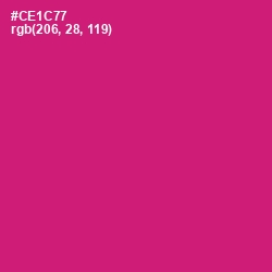 #CE1C77 - Cerise Red Color Image