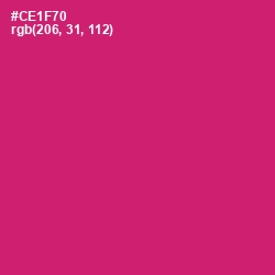 #CE1F70 - Cerise Red Color Image