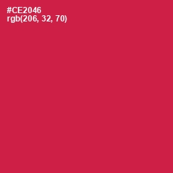 #CE2046 - Maroon Flush Color Image