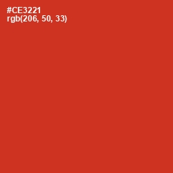 #CE3221 - Persian Red Color Image