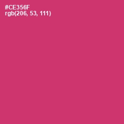 #CE356F - Cerise Red Color Image