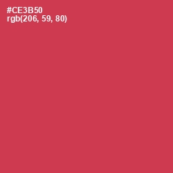 #CE3B50 - Brick Red Color Image