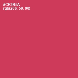 #CE3B5A - Brick Red Color Image