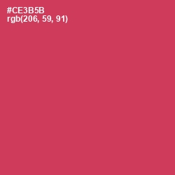 #CE3B5B - Brick Red Color Image