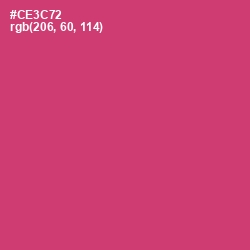 #CE3C72 - Cerise Red Color Image