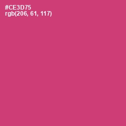 #CE3D75 - Cerise Red Color Image