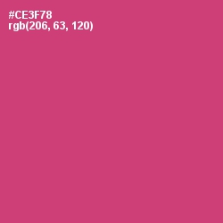 #CE3F78 - Cerise Red Color Image