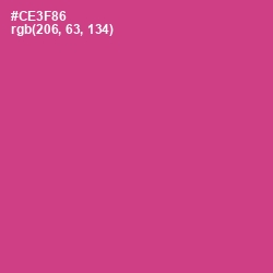 #CE3F86 - Cerise Color Image