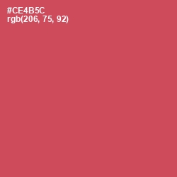 #CE4B5C - Fuzzy Wuzzy Brown Color Image