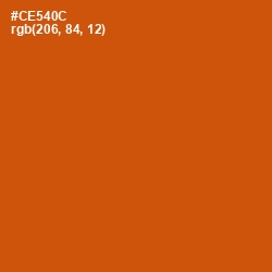 #CE540C - Burnt Orange Color Image