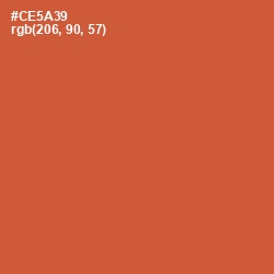 #CE5A39 - Flame Pea Color Image