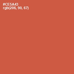 #CE5A43 - Fuzzy Wuzzy Brown Color Image