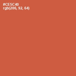 #CE5C40 - Fuzzy Wuzzy Brown Color Image