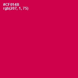 #CF014B - Razzmatazz Color Image