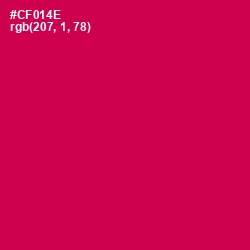 #CF014E - Razzmatazz Color Image