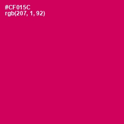 #CF015C - Razzmatazz Color Image