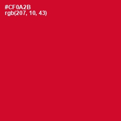 #CF0A2B - Crimson Color Image