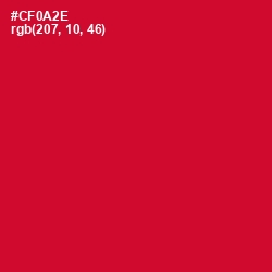 #CF0A2E - Crimson Color Image