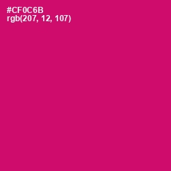 #CF0C6B - Razzmatazz Color Image