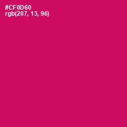 #CF0D60 - Razzmatazz Color Image