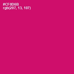 #CF0D6B - Razzmatazz Color Image