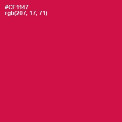 #CF1147 - Maroon Flush Color Image