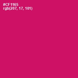 #CF1165 - Razzmatazz Color Image