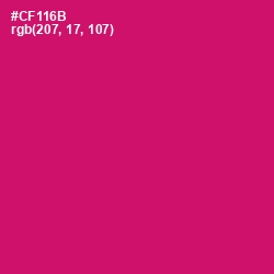 #CF116B - Razzmatazz Color Image