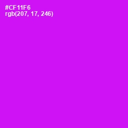 #CF11F6 - Magenta / Fuchsia Color Image