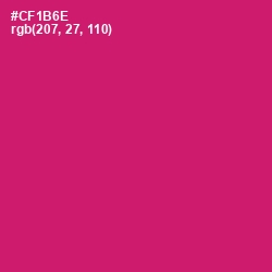 #CF1B6E - Cerise Red Color Image