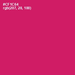 #CF1C64 - Cerise Red Color Image