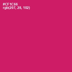 #CF1C66 - Cerise Red Color Image