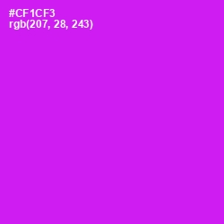 #CF1CF3 - Magenta / Fuchsia Color Image